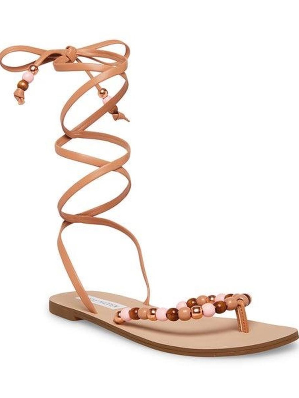 Steve Madden Women’s Tan Beaded Wrap Sandal